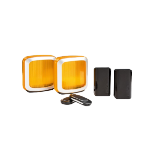 Умный привод для откатных ворот ALUTECH Roteo RTO-500MKIT-Sm + беспроводные фотоэлементы LM-LB + сигнальная лампа SL-U + рейка ROA8 (5 шт.)