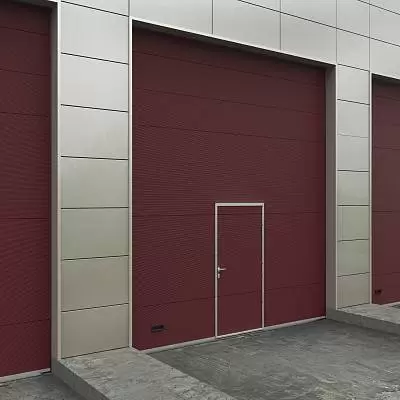 Промышленные ворота цвет пурпурно-красный