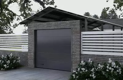 Секционные ворота под навес серии Trend